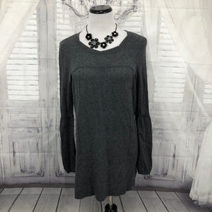 SPRING & MERCER Gray Cashmere Pullover Sweater Med